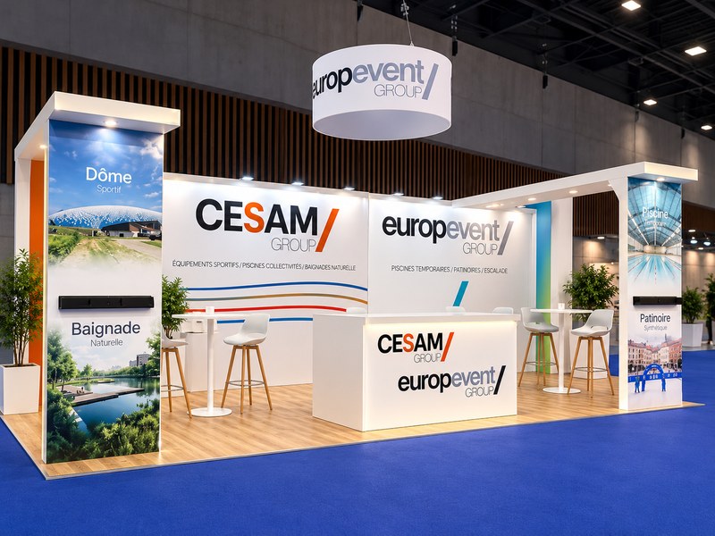 Stand CESAM / Europevent installé au Salon des Maires (illustration)